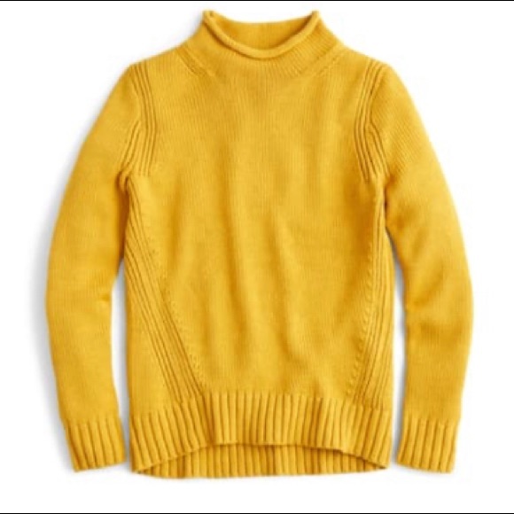 J. Crew Sweaters - JCrew 1988 Roll Neck Cotton Sweater in Mustard